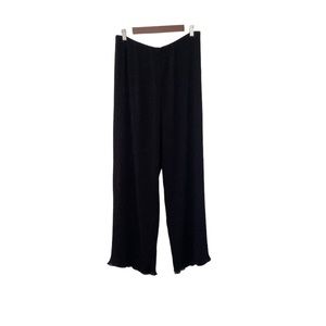 Alex‎ Micro Pleated Pullon Wide Leg Special Occasion Pants Size XL Black